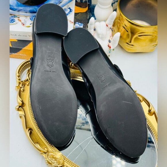 🆕 TORY BURCH 🧿 NWOB Cap-Toe Mary Jane Heeled Ballet Flat, Black, Sz US 7 - Picture 11 of 15